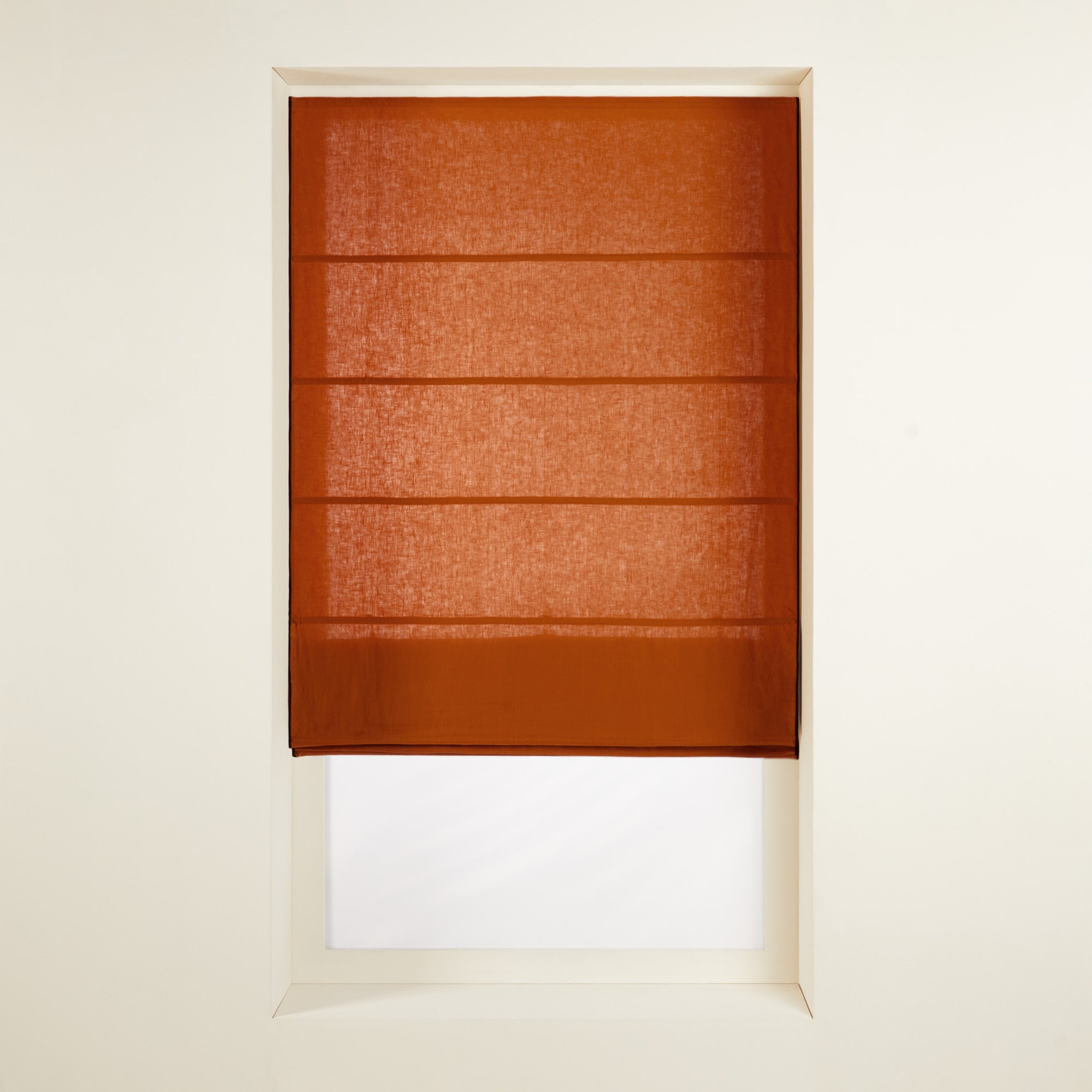 Store bateau CARLINA terracotta et bourdon noir