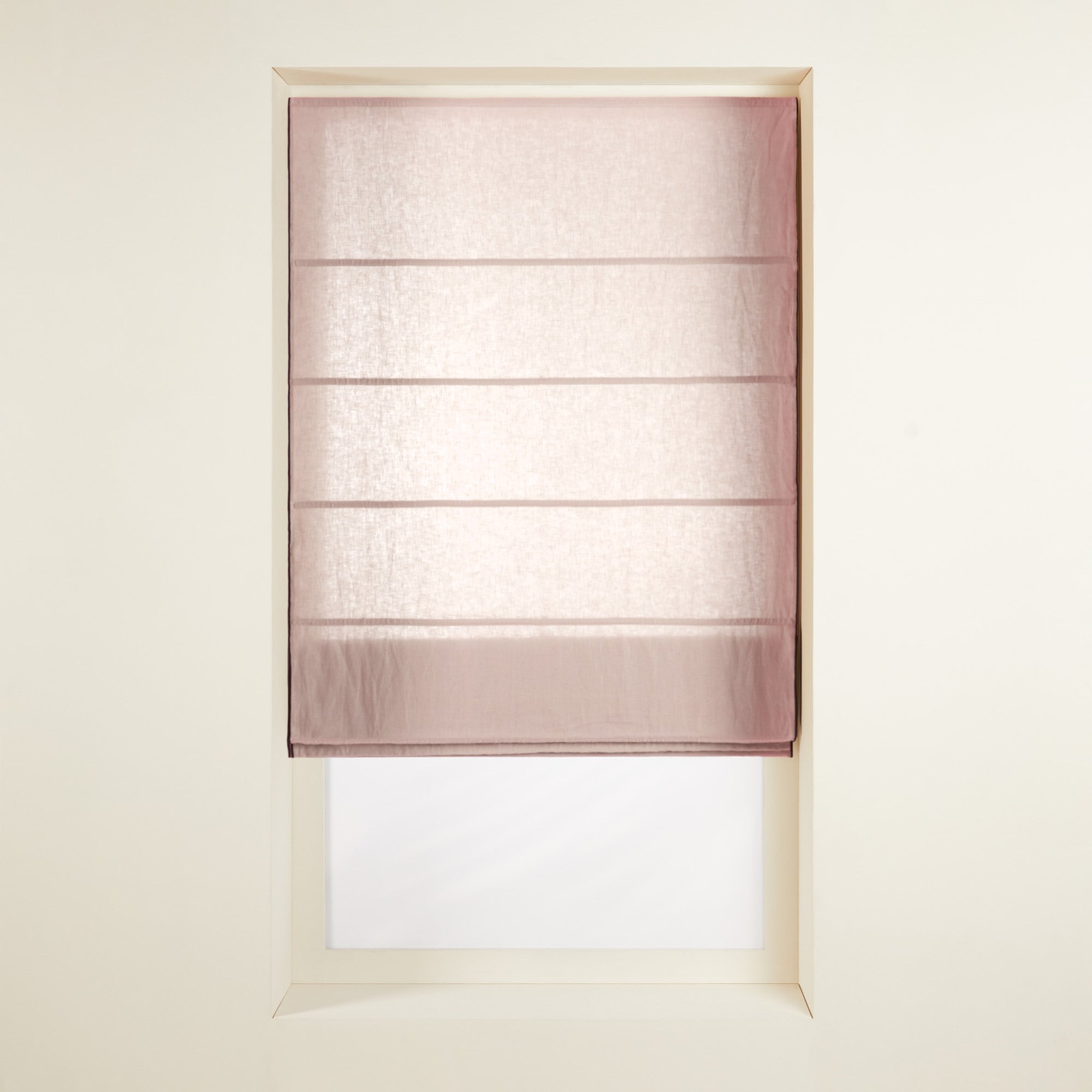 Store bateau CARLINA rose poudré et bourdon noir