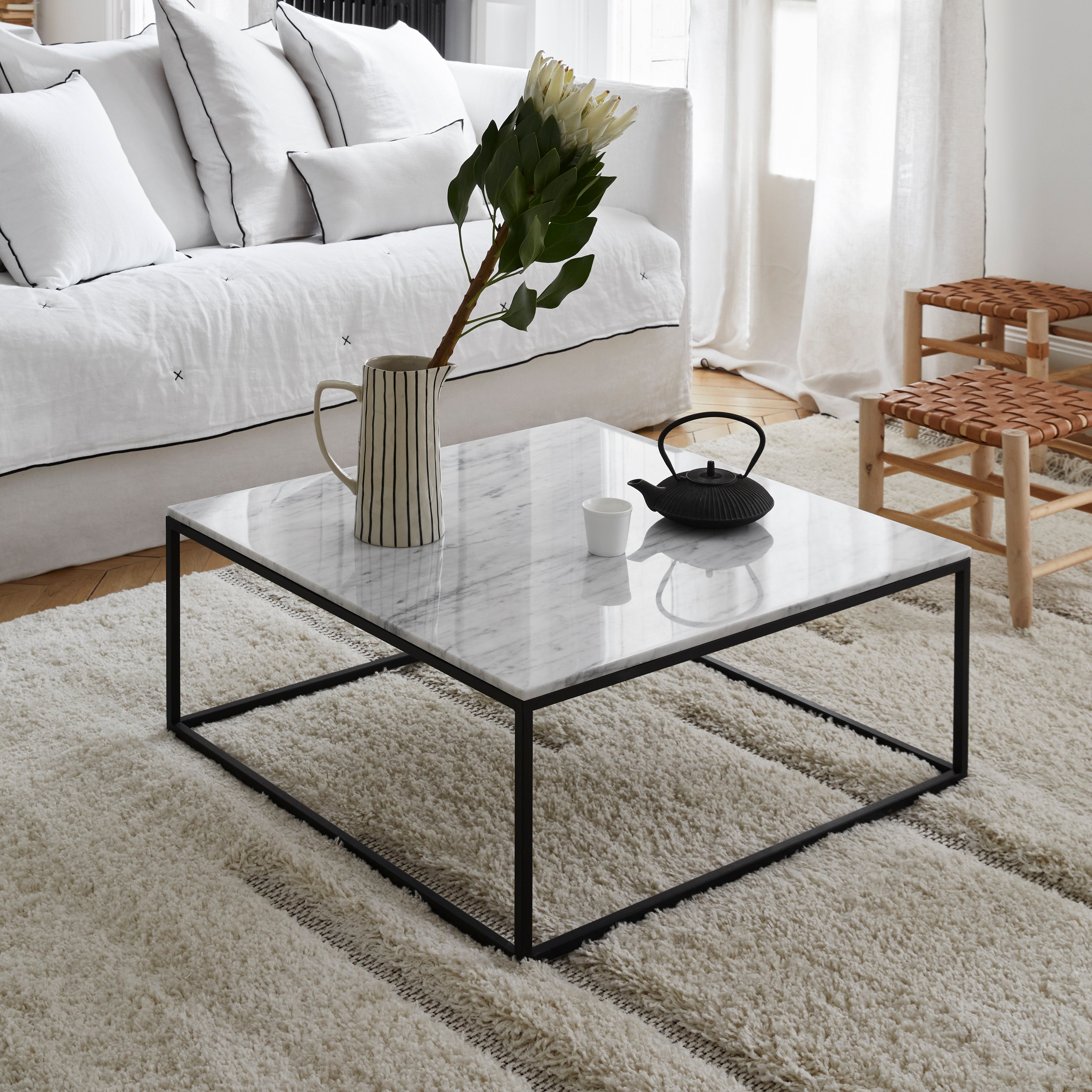 Table basse CARRA blanc de carrare