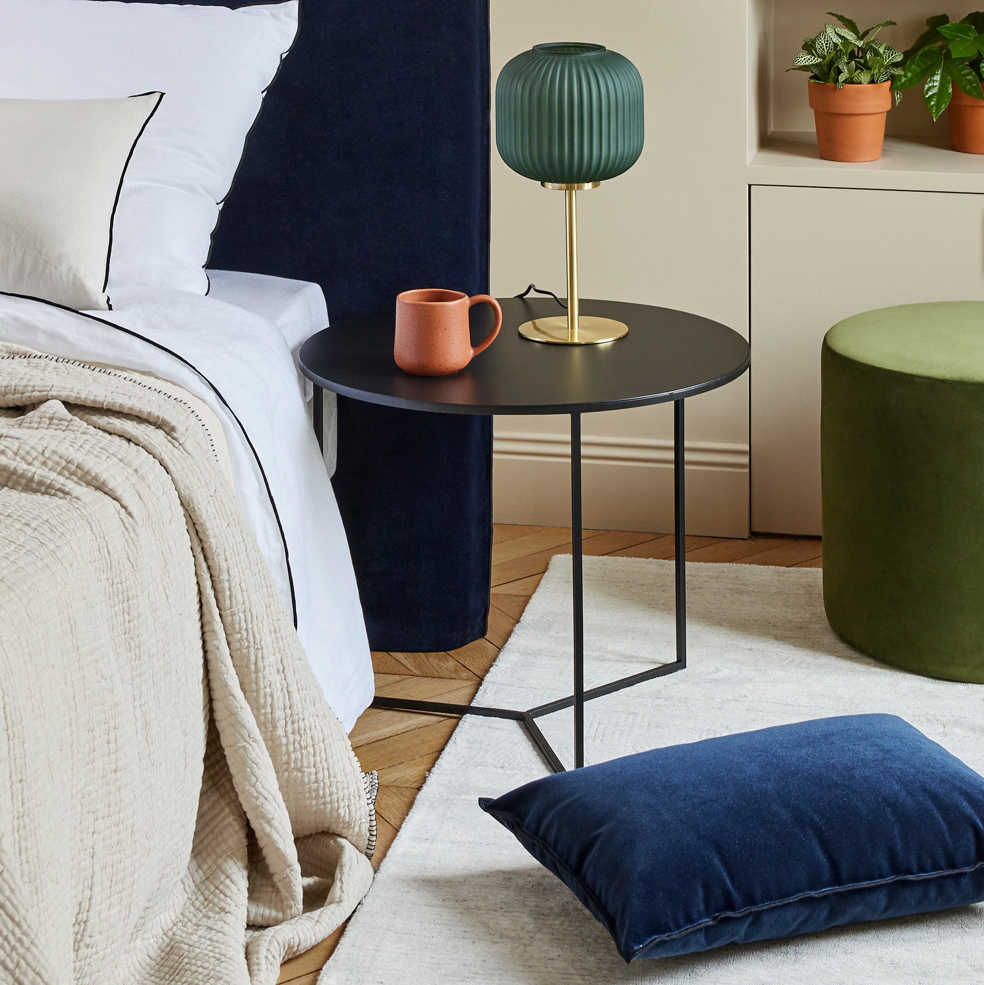 Table d'appoint ANYA noir mat
