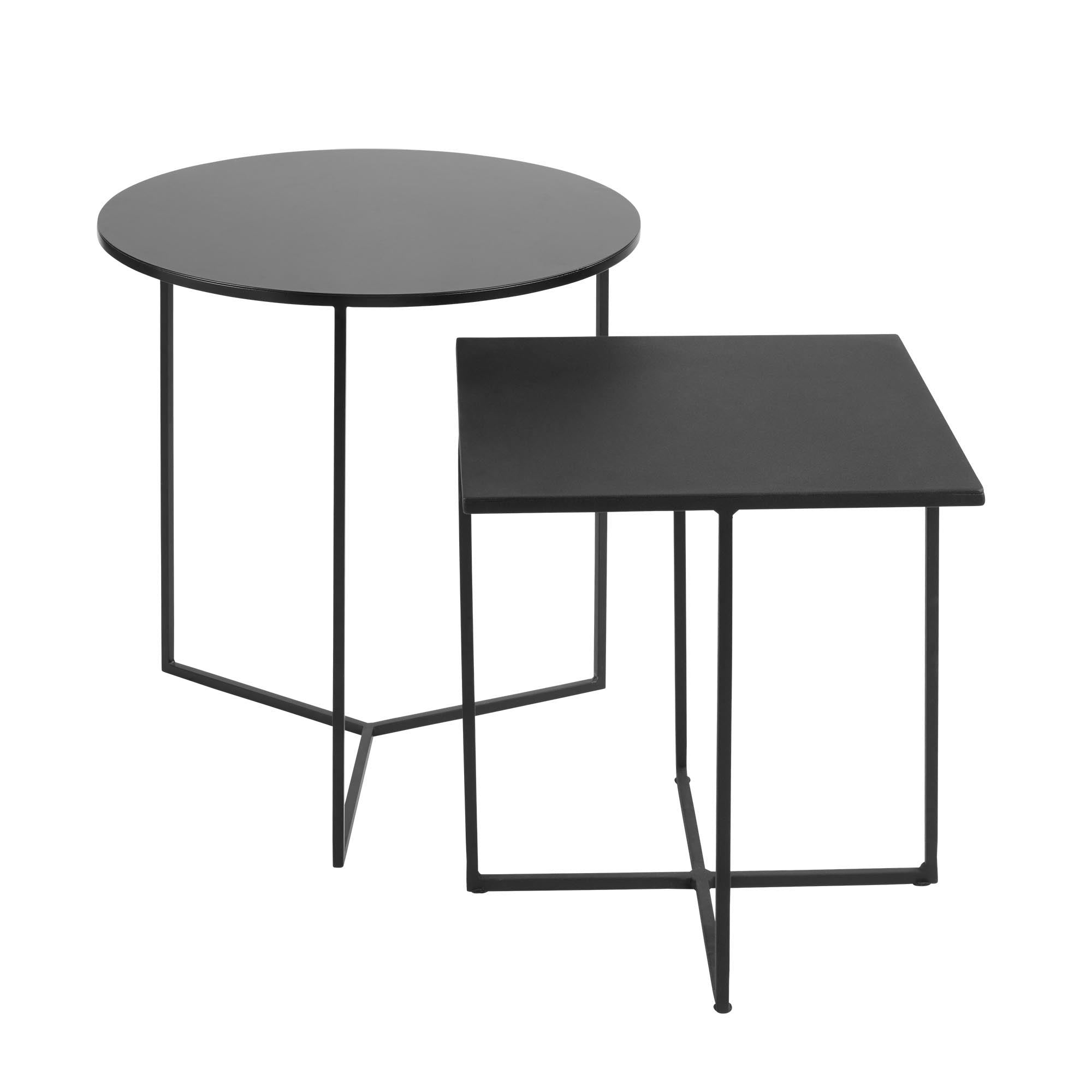 Table d'appoint ANYA noir mat