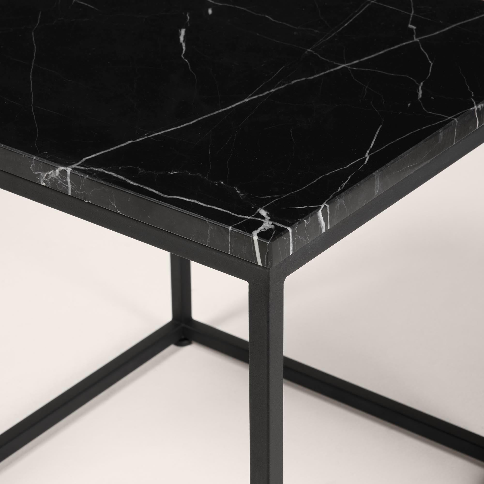 Table d'appoint CARRA noir de marquina