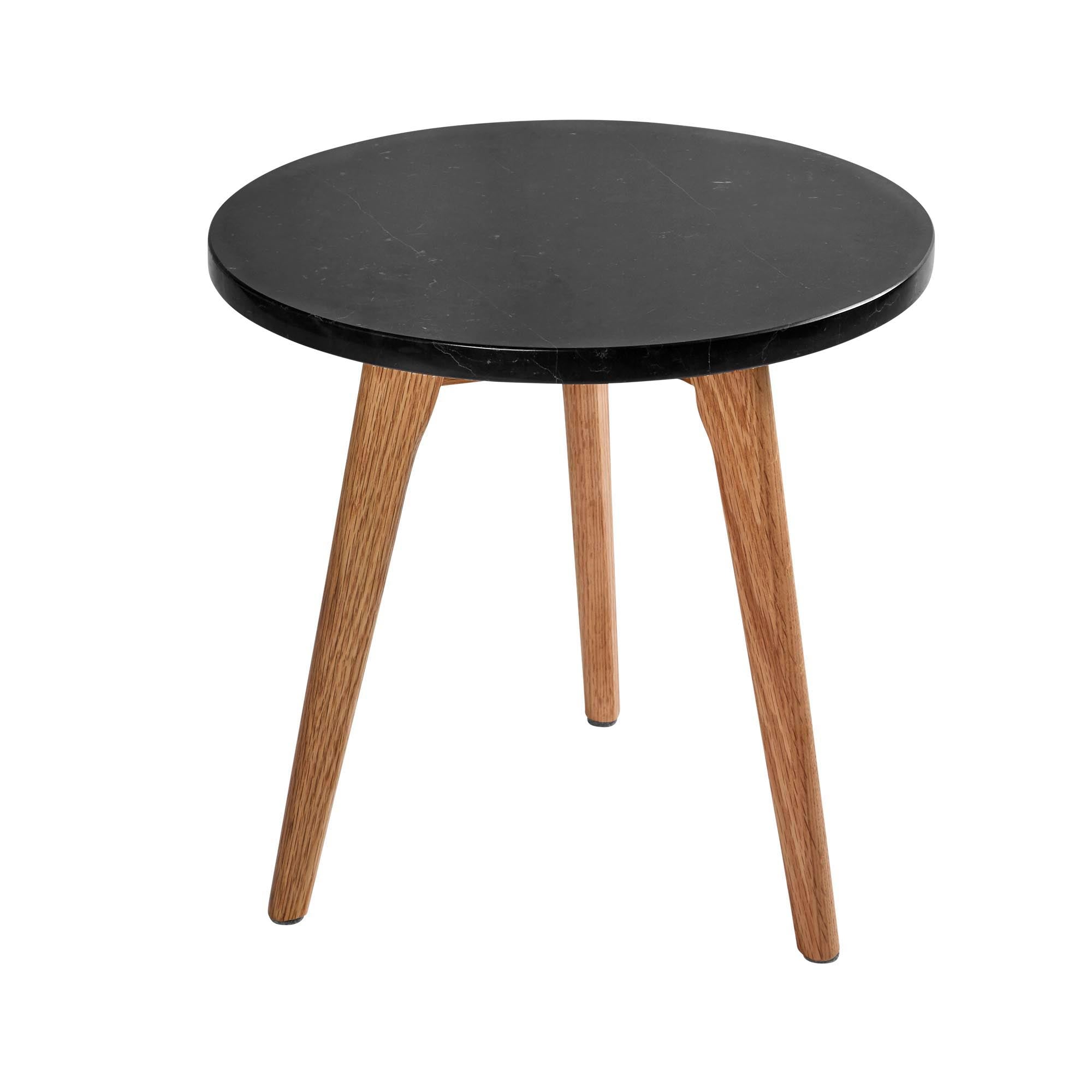Table d'appoint LARA bois et noir de marquina