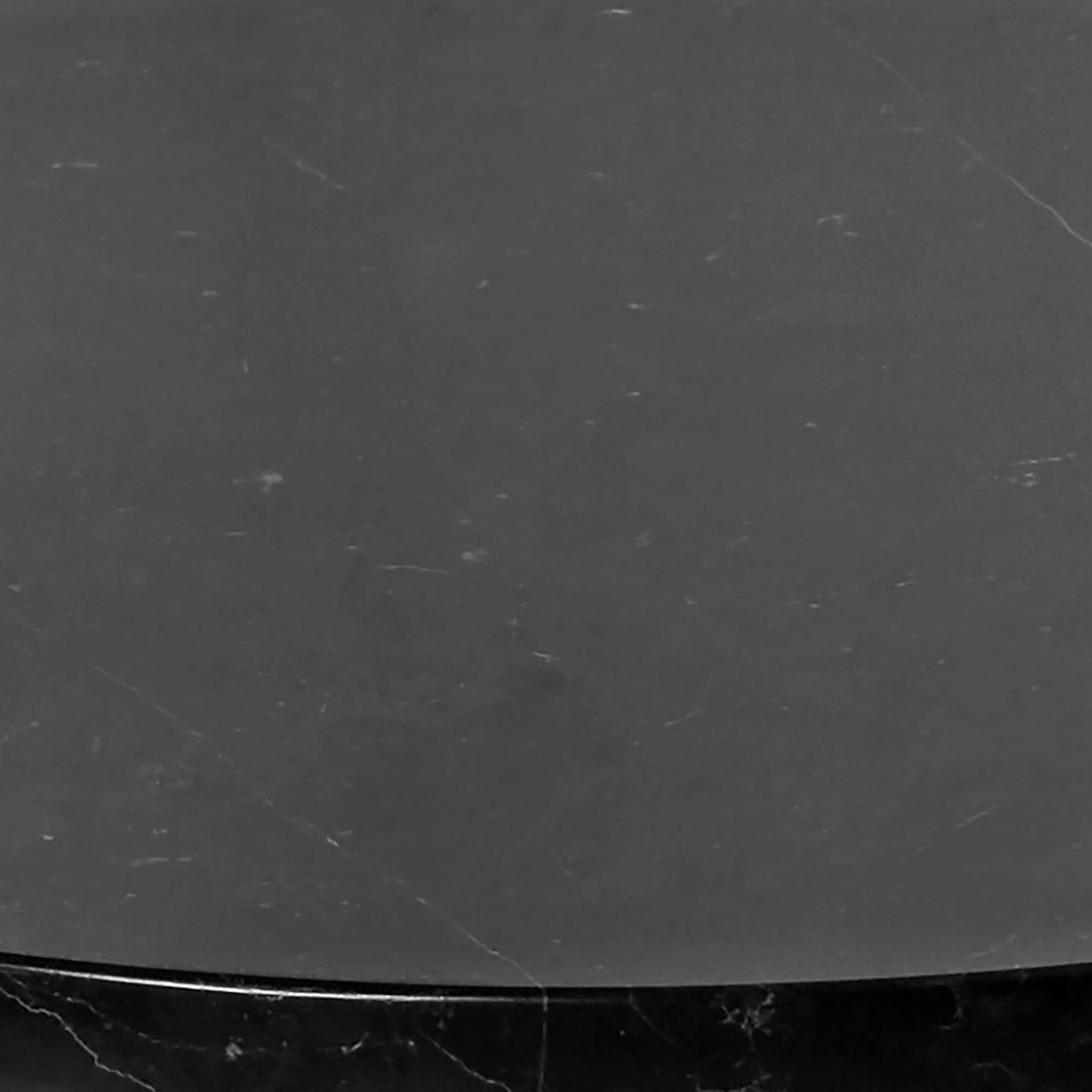 Table d'appoint LARA bois et noir de marquina