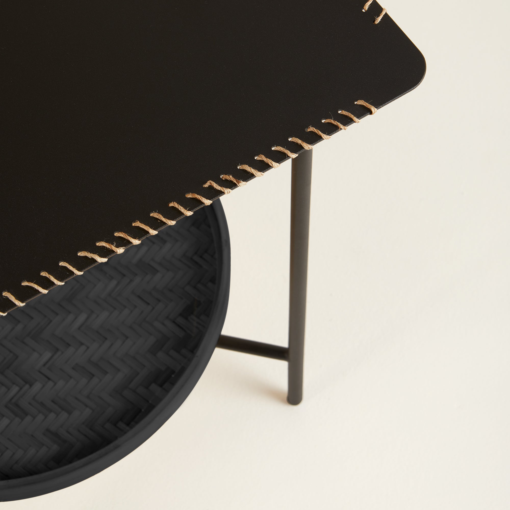 Table d'appoint RAKEL noir mat