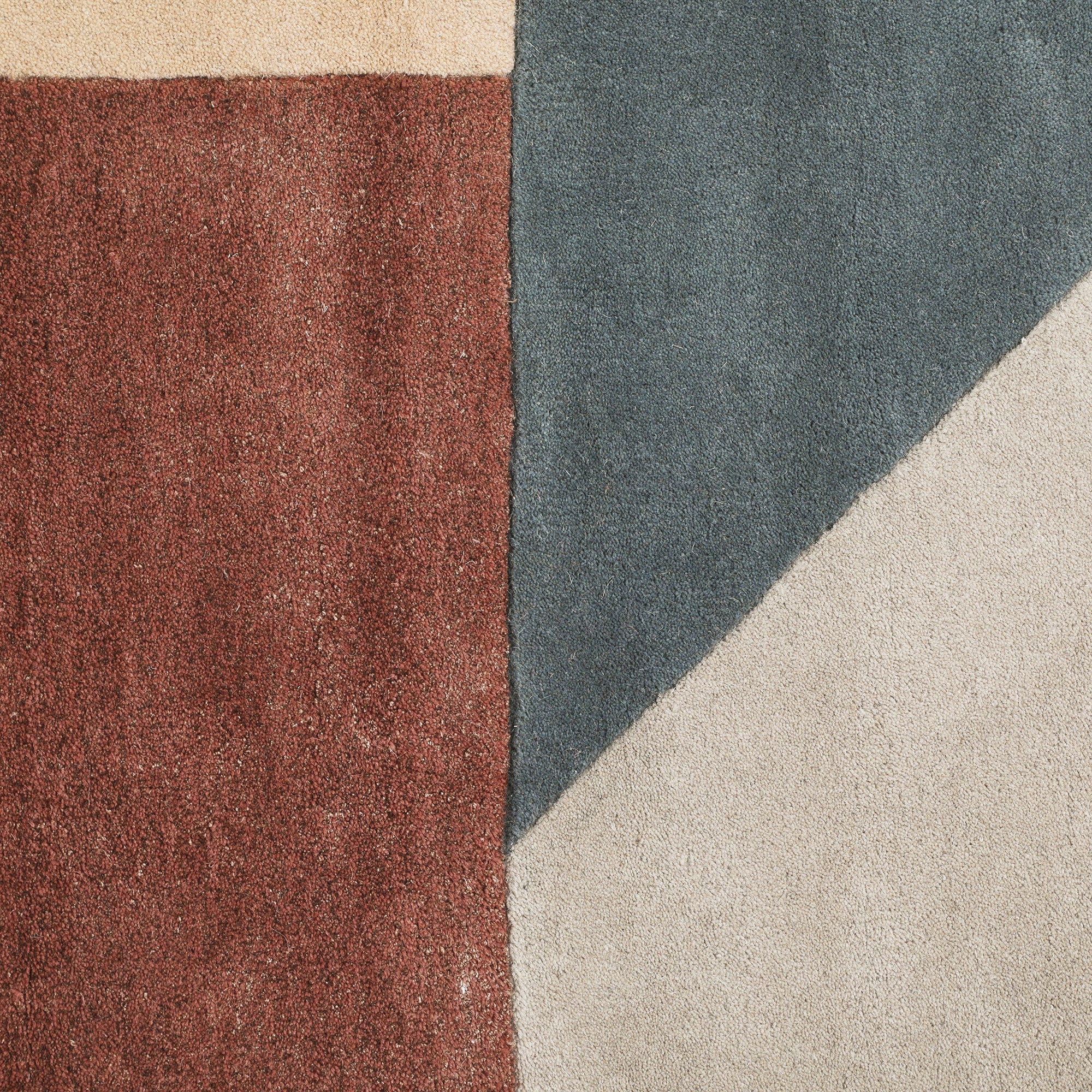 Tapis de sol ALTON ivoire bleu et argile