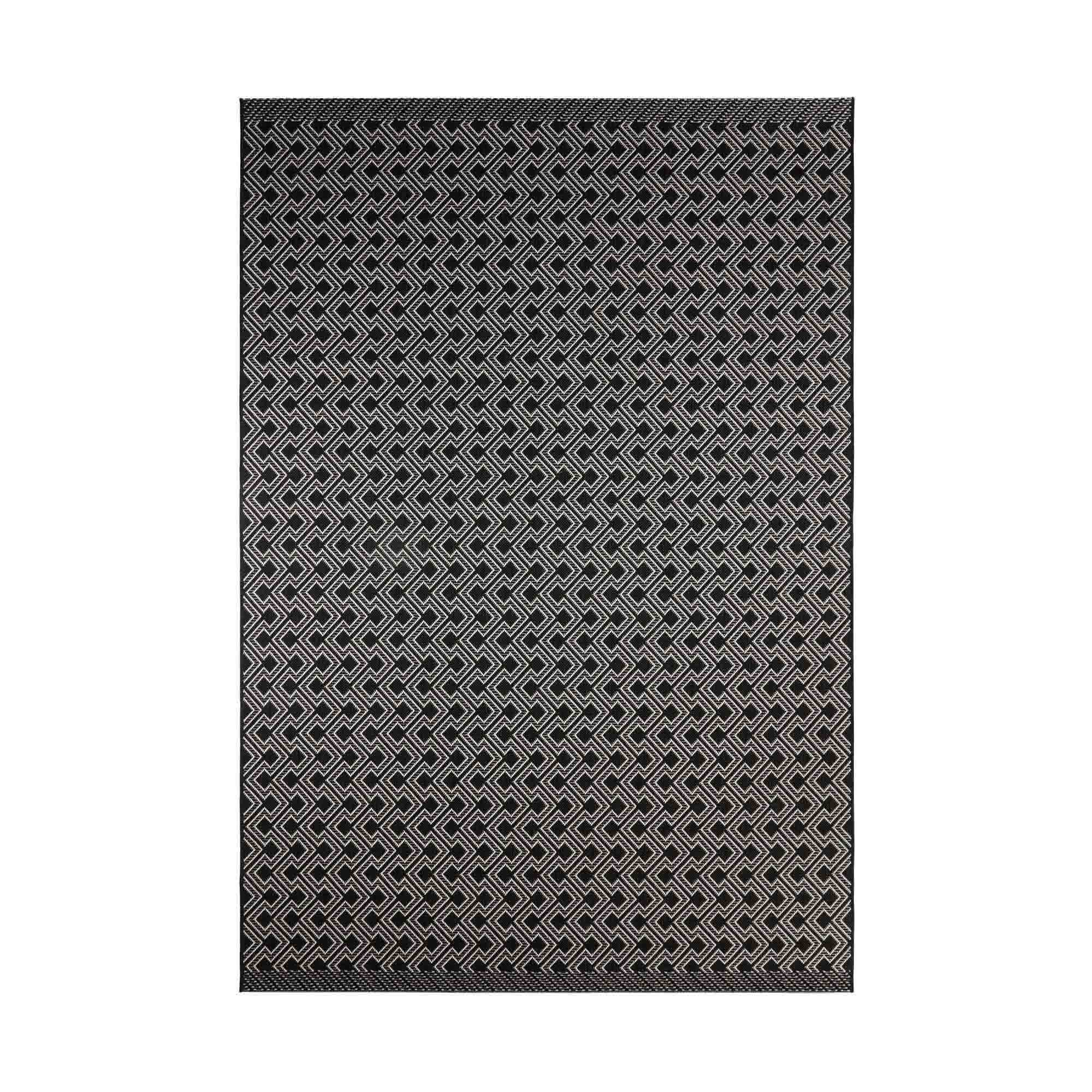 Tapis de sol HOPIS  blanc cassé et noir