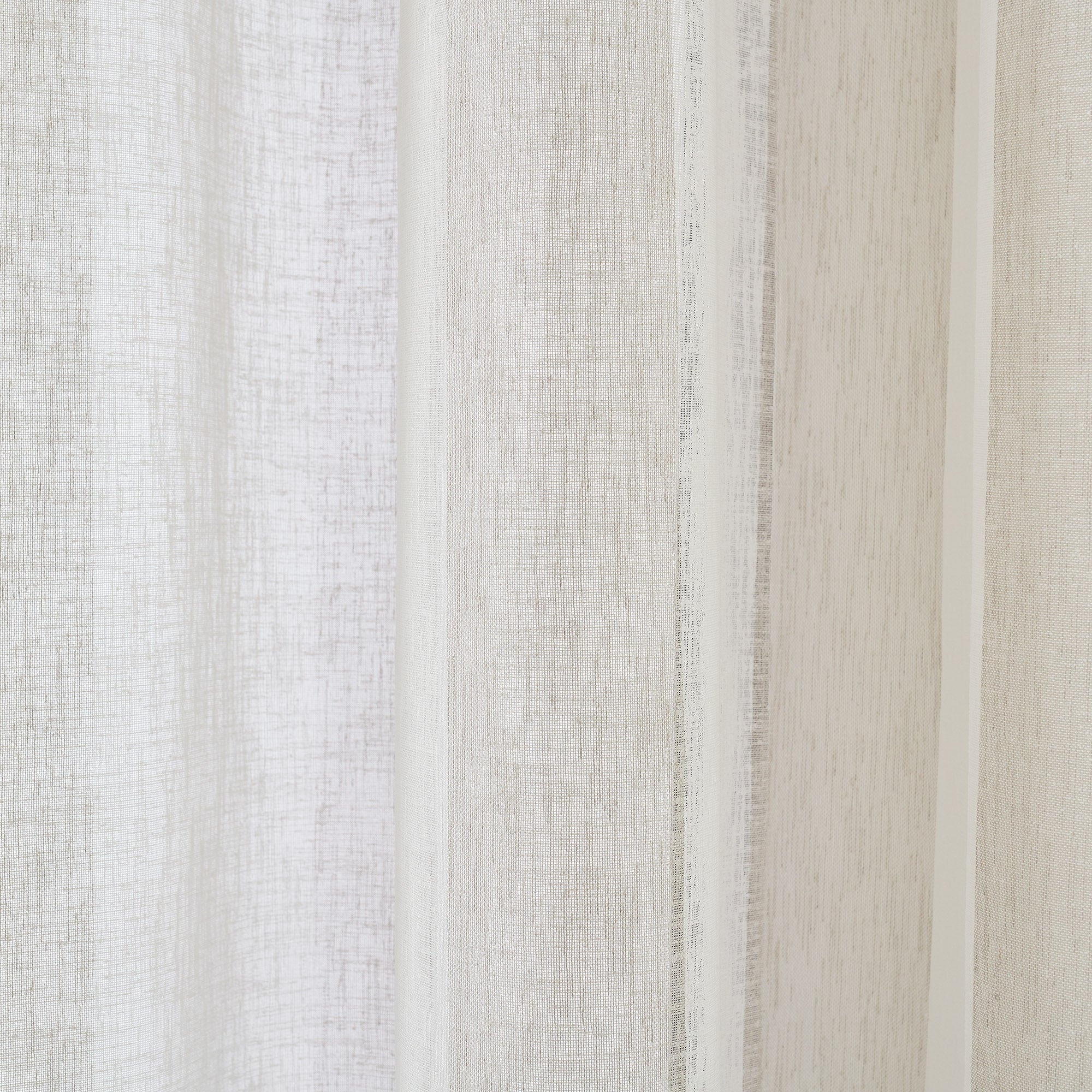 Voilage à oeillets TIMEO blanc et gris